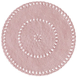 Crochet BOHO Rug |  POWDER PINK