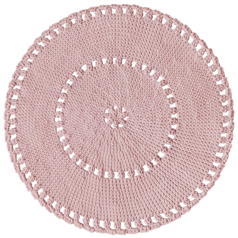 Crochet BOHO Rug |  POWDER PINK