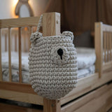 Crochet Hanging Bear Basket | BEIGE