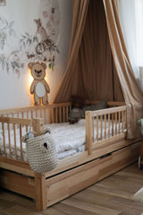 Crochet Hanging Bear Basket | BEIGE