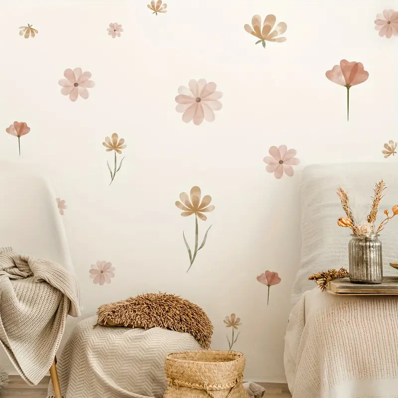 Boho Floral Wall Stickers