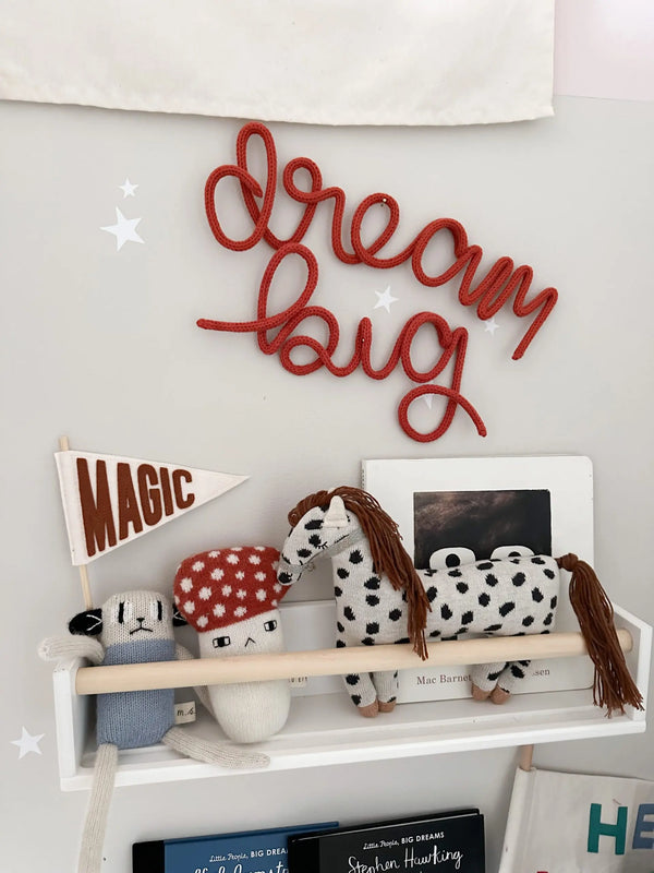 ‘Dream Big’ Knitted Wire Word - Kids Room Decor Wall Hanging