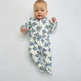 Organic Baby Sleepsuit - Blueberry