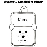 Personalised Kids Fluffy Teddy Backpack - Caramel