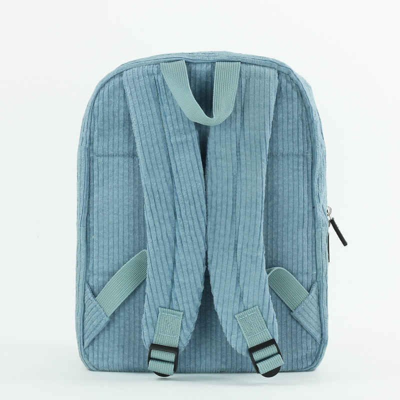 Personalised Kids Corduroy Backpack - Blue