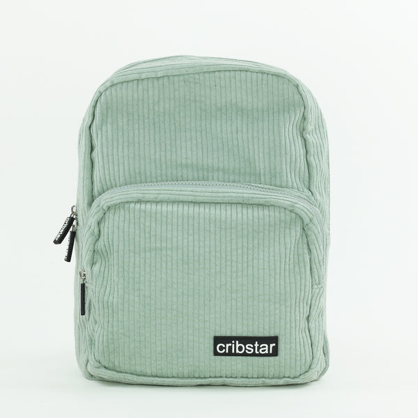 Personalised Kids Corduroy Backpack - Dusty Mint