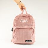 Personalised Kids Corduroy Backpack - Mocha