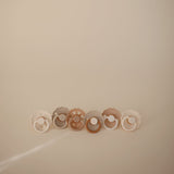 FRIGG 6-Pack Pacifiers - Round Latex - Cinnamon Charm - Size 2