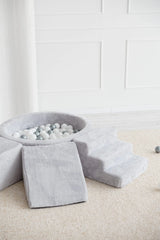 Monio - Plush Foam Soft Play & Ball Pit 200 Balls - Light Grey