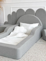 Monio - Children's Bed - Boucle Grey