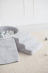 Monio - Plush Foam Soft Play & Ball Pit 200 Balls - Light Grey