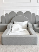 Monio - Children's Bed - Boucle Grey