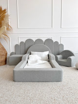 Monio - Children's Bed - Boucle Grey