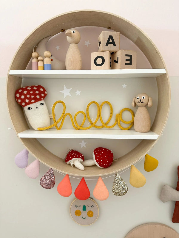 ‘Hello’ Knitted Wire Word - Kids Room Wall Hanging Decor