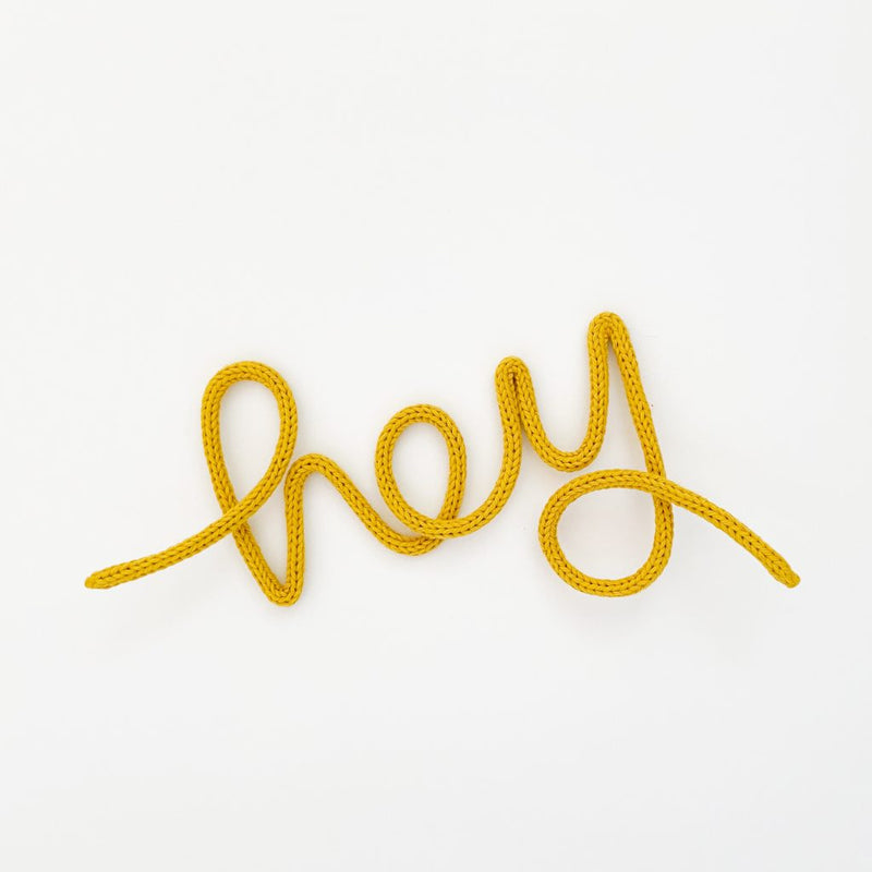 ‘Hey’ Knitted Wire Word - Kids Room Decor Wall Hanging