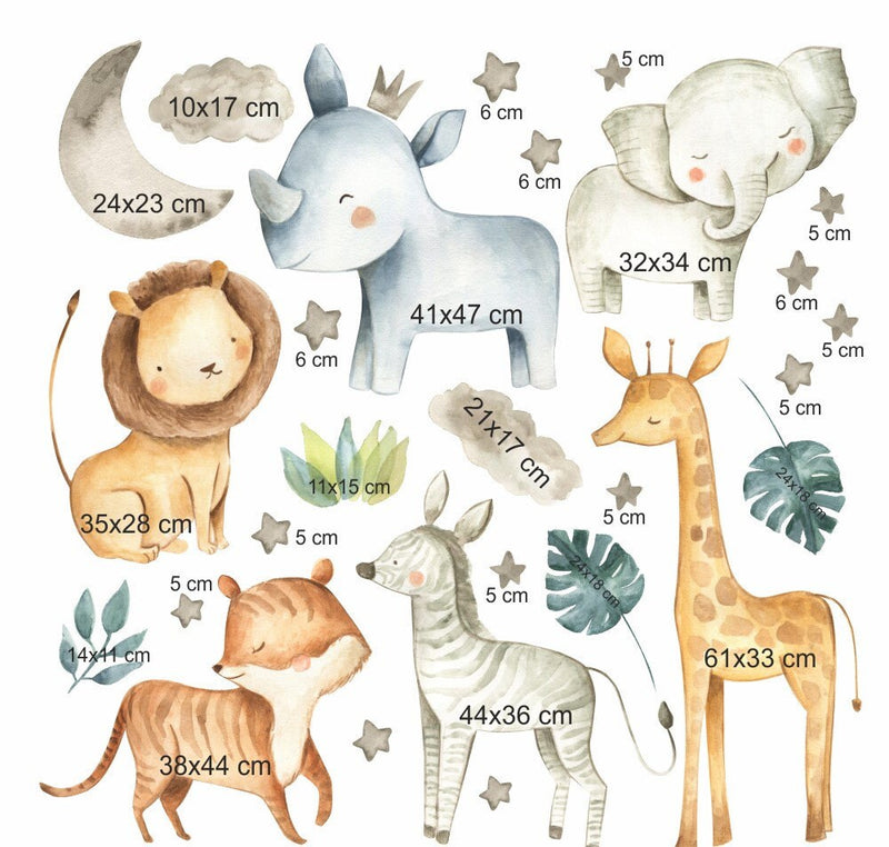 Safari Animals Wall Sticker