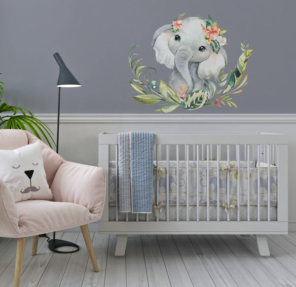 Elephant Wall Sticker, Children’s Decal Decor