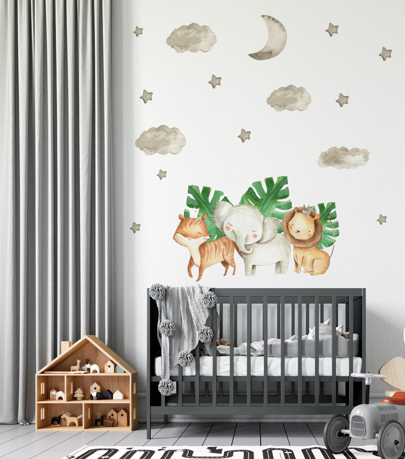 Cute Safari Wall Stickers Bundle