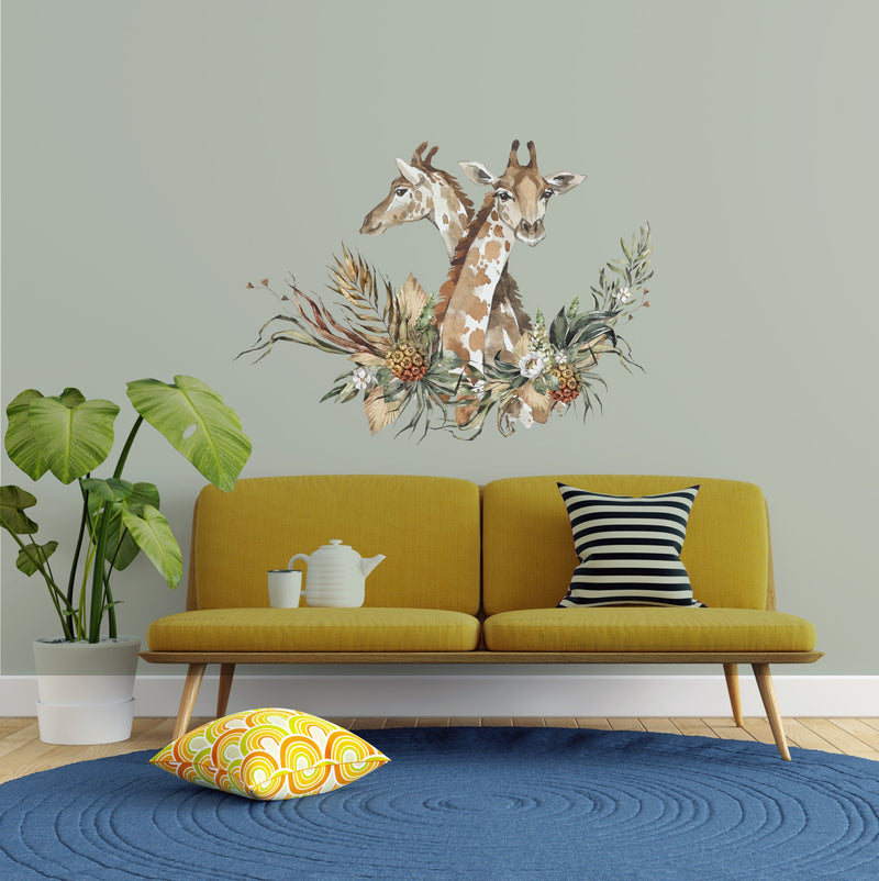 Giraffe Heads Wall Stickers