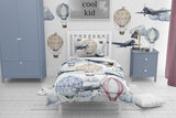 Retro Hot Air Balloon Wall Stickers