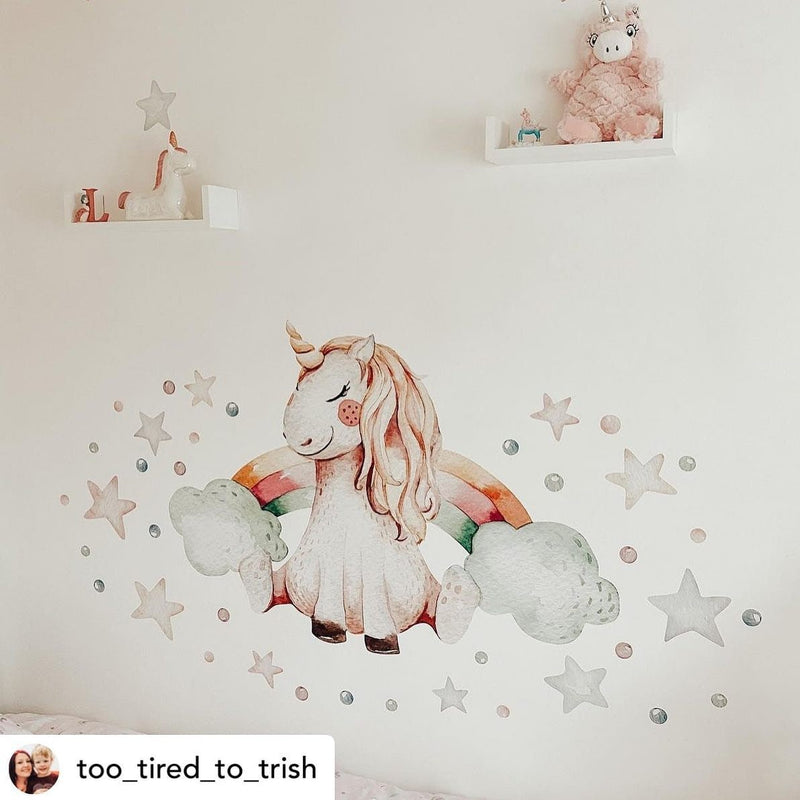 Unicorn and Rainbow Wall Stickers