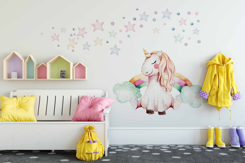 Unicorn and Rainbow Wall Stickers