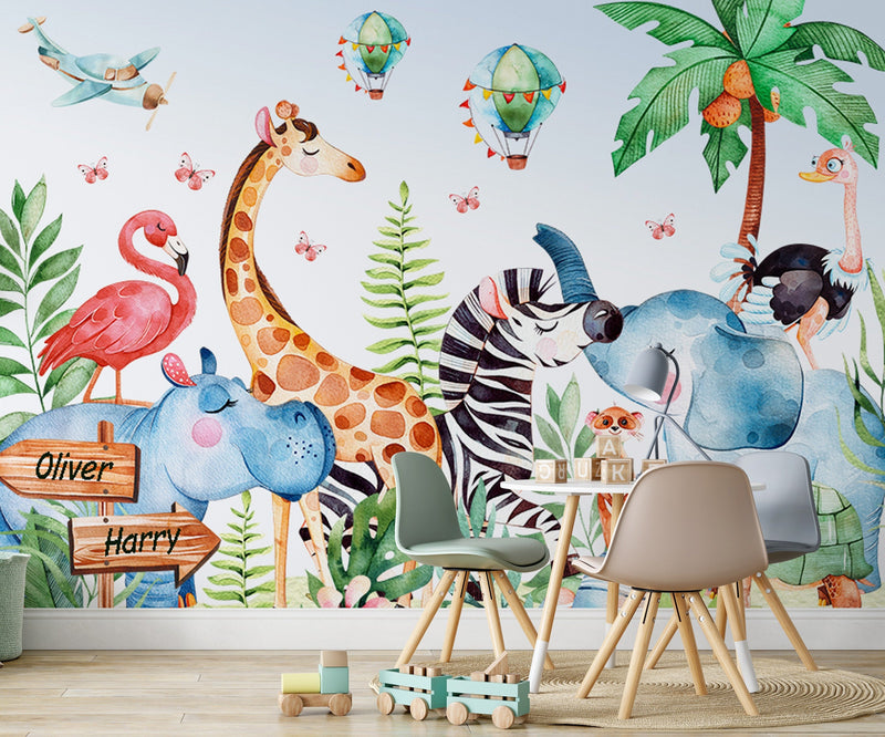 Colourful Jungle Wall Mural