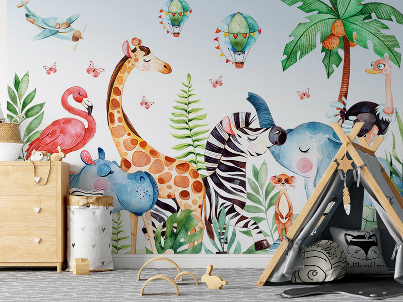 Colourful Jungle Wall Mural