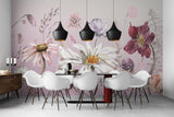 Flowers Wall Mural, Meadow Flowers Mural