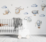 Hot Air and Planes Wall Stickers