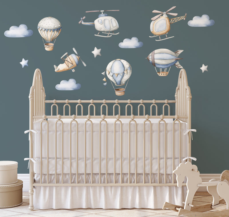 Hot Air and Planes Wall Stickers