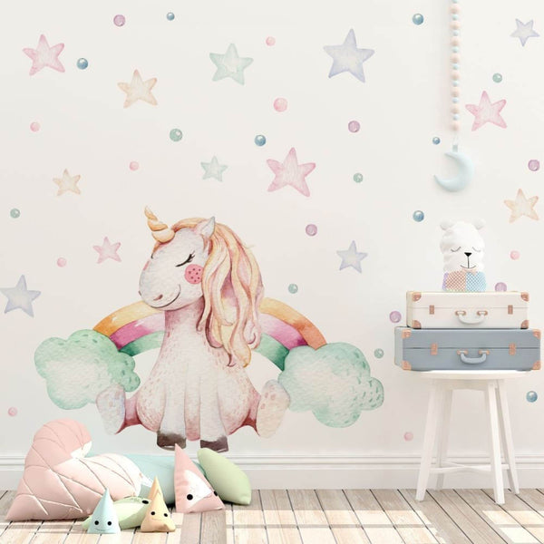 Unicorn and Rainbow Wall Stickers