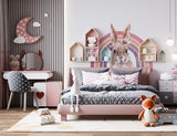 Large Bunny and Rainbow Wall Stickers