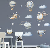 Hot Air and Planes Wall Stickers