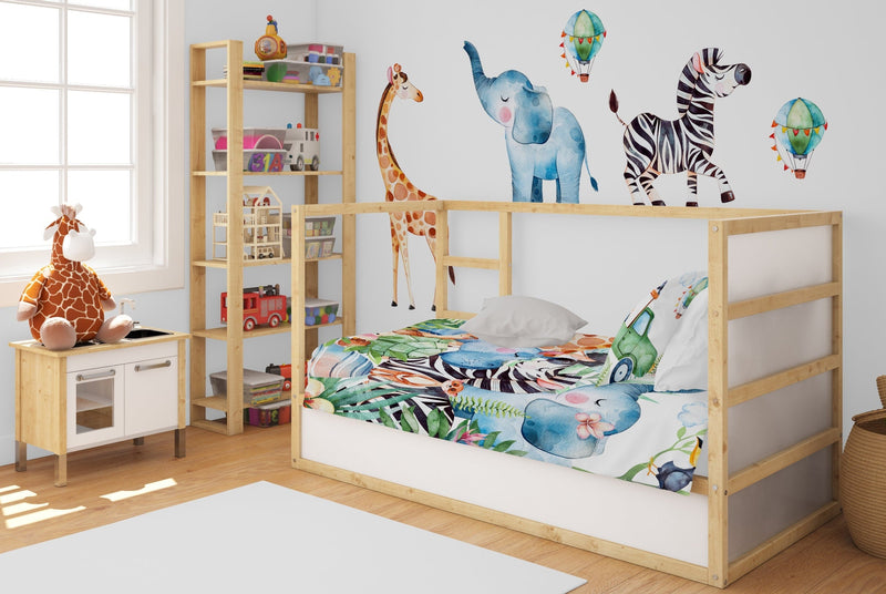 Cotbed Bedding, Safari Toddler Bedding, Junior Bed Covers