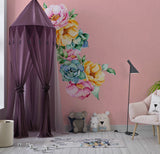 Flower Wall Stickers, Colourful Flowers Nursery Stickers