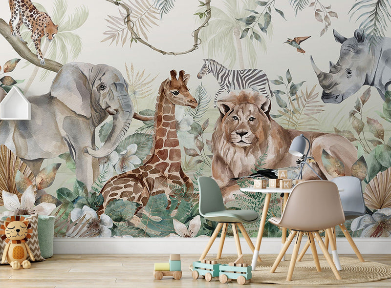 Golden Safari Wall Mural