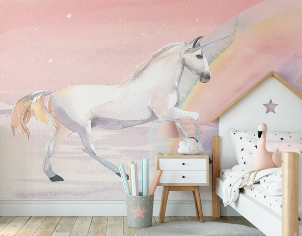 Running Unicorn Wall Mural