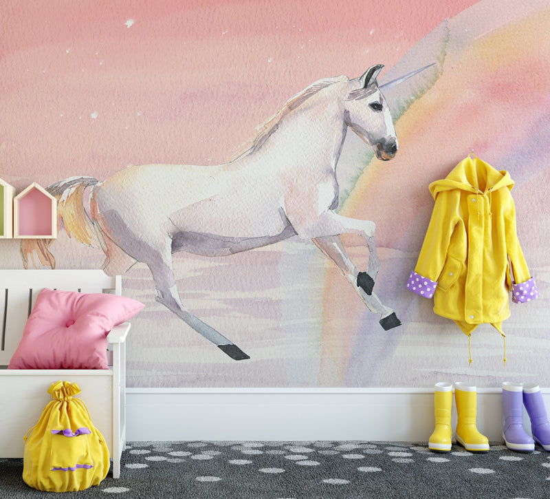 Running Unicorn Wall Mural