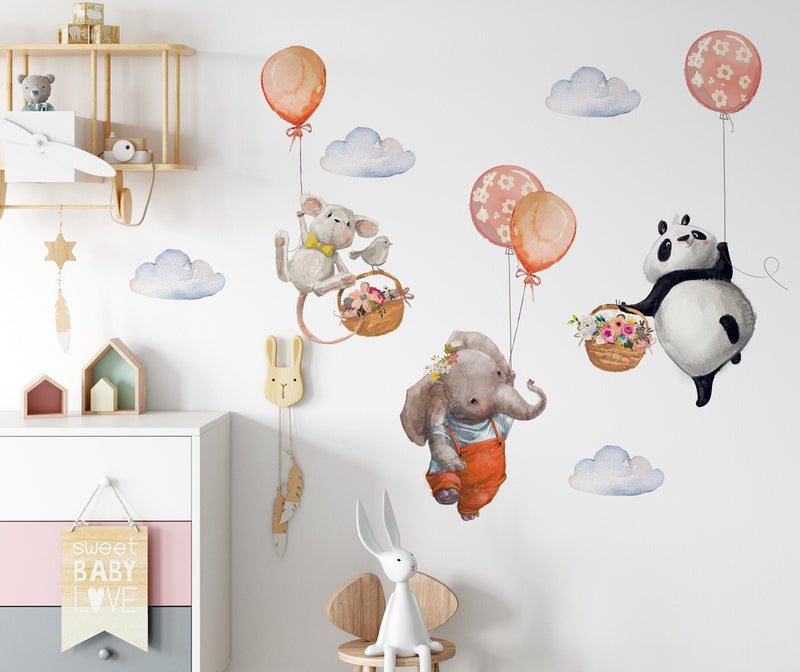 Cute Flying Animals Wall Stickers