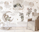 Unisex Nursery Wallpaper, Soft Wall Mural