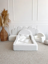 Monio - Upholstered Wall Panel Fence - White Boucle