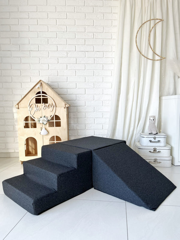Monio - Cotton Foam Soft Play - 3 Elements - Graphite