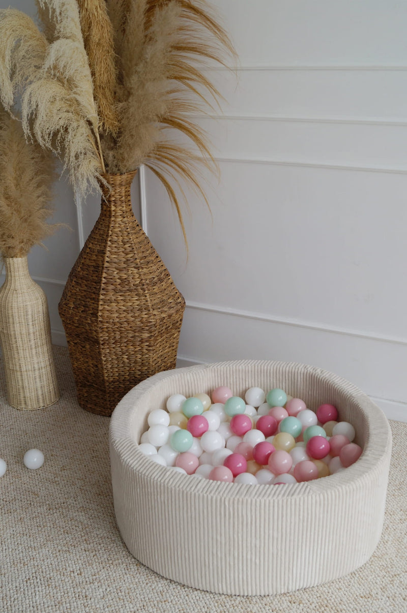 Monio - Cream Corduroy Ball Pit + Balls (colour of your choice)