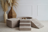 Monio -  Corduroy Foam Soft Play & Ball Pit 200 Balls - Beige