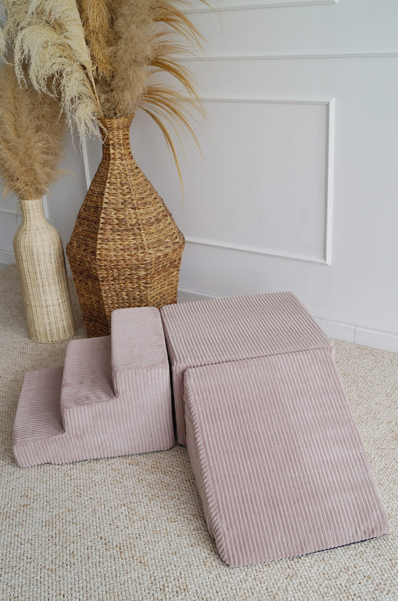 Monio - Corduroy Foam Soft Play - 3 Elements - Dirty Pink
