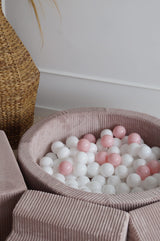 Monio - Corduroy Foam Soft Play & Ball Pit 200 Balls - Dirty Pink