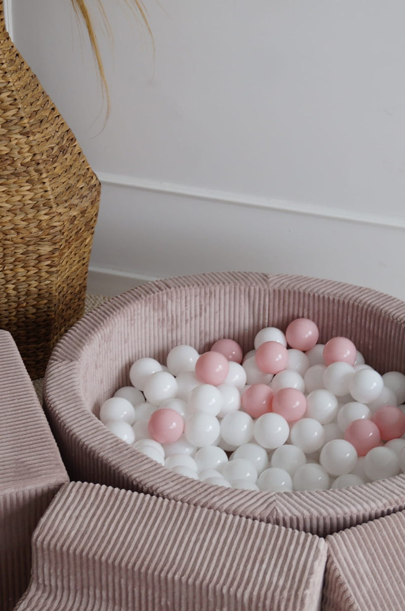 Monio - Corduroy Foam Soft Play & Ball Pit 200 Balls - Dirty Pink