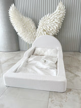 Monio - Single Bed - Boucle White