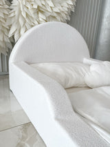 Monio - Single Bed - Boucle White